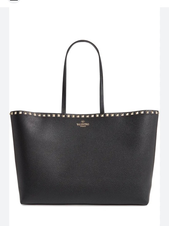 Valentino Garavani Handbags - Valentino Garavani Rockstud Leather Tote - Black
